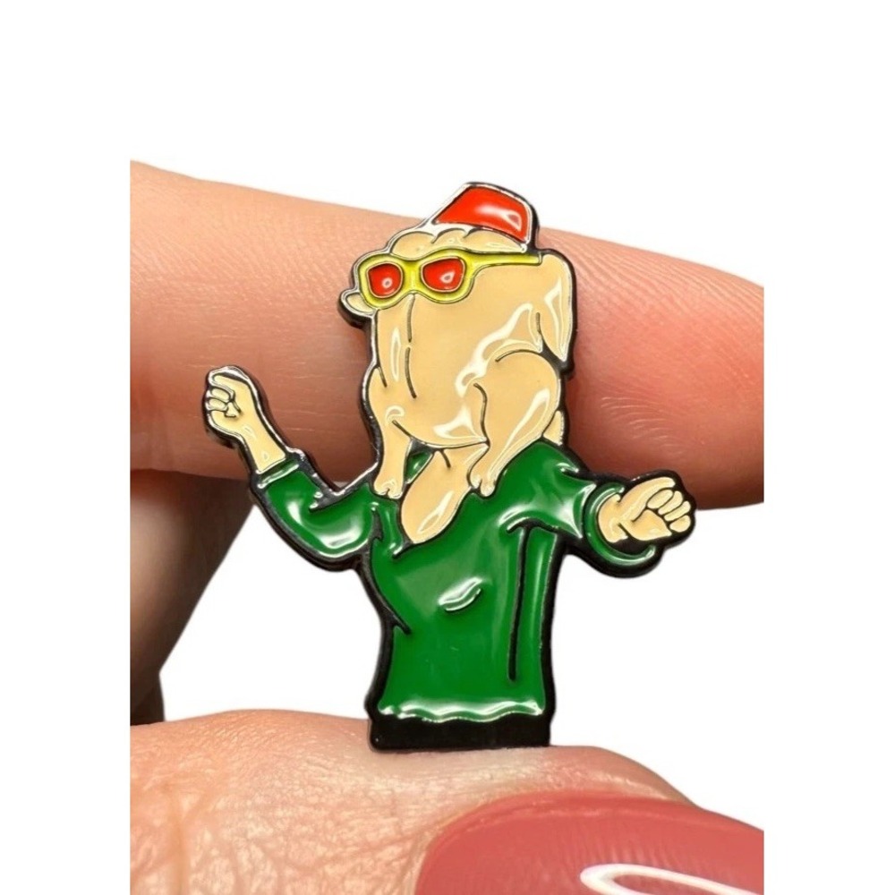 Monica from Friends Turkey Head pin/thanksgiving pin/lapel/Friends 90's tv show